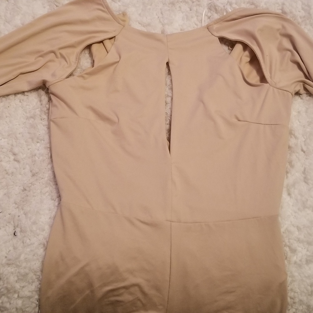 Nude Cut Out Leotard Jumpsuit